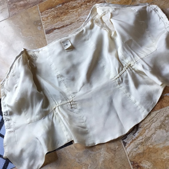 Watters & Watters silk bridal antique ivory/pearls - Picture 6 of 8